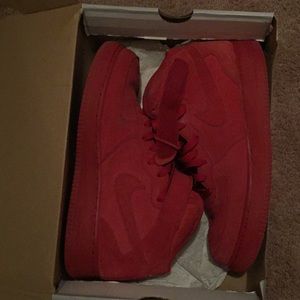 All red Air Force 1